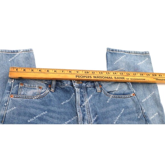 Vintage Balenciaga Denim Jeans Sz 30 Button Fly Y2K Straight Faded High Waist - Picture 14 of 16